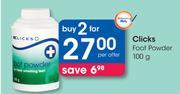 Clicks Foot Powder-2 x 100g