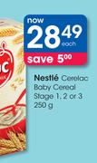 Nestle Cerelac Baby Cereal Stage 1, 2 Or 3-250g Each
