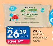 Clicks My Earth 80 Soft Baby Wipes-Per Pack
