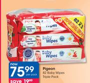 Pigeon 82 Baby Wipes Triple Pack-Per Pack