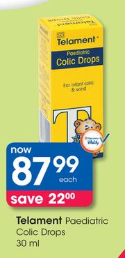 Special Telament Paediatric Colic Drops 30ml Each m.guzzle .za