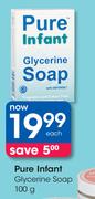 Pure Infant Glycerine Soap-100g Each