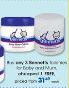 Bennetts Toiletries For Baby & Mum-Each