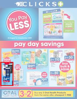 Clicks : You Pay Less (22 Aug - 5 Sept 2019), page 1