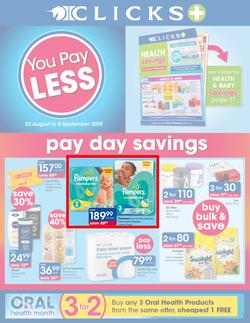 Clicks : You Pay Less (22 Aug - 5 Sept 2019), page 1