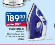 Russell Hobbs 1600 Watt Steam & Spray Iron RHI283-Each