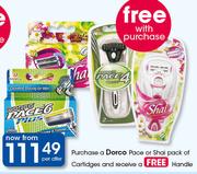Dorco Pace Or Shai Cartidges Pack+Free Handle