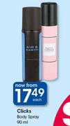 Clicks Body Spray-90ml Each