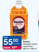 Savlon Antiseptic Liquid Value Pack 500ml+500ml