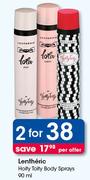 Lentheric Hoity Toity Body Sprays-2X90ml