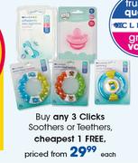 Clicks Soothers Or Teethers-Each