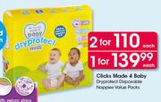 Clicks Made 4 Baby Drtprotect Disposable Nappies Value Pack-Each