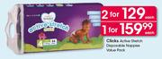 Clicks Active Stretch Disposable Nappies Value Pack-Each