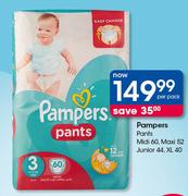 Pampers Pants (Midi 60, Maxi 52 Junior 44 Or XL 40)-Per Pack