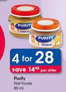 Purity First Foods-4x80ml Per Offer