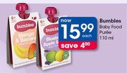 Bumbles Baby Food Puree-110ml Each