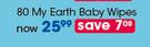 Clicks My Earth Baby Wipes-80 Per Pack
