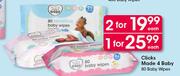 Clicks Made 4 Baby Baby Wipes-80's Each