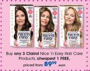 Clairol Nice n Easy Hair Care Products-Each
