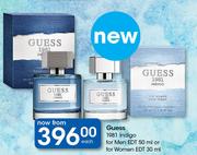 Guess 1981 Indigo For Men EDP-50ml Or For Women EDT-30ml Each
