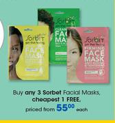 Sorbet Facial Masks-Each