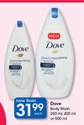 Dove Body Wash-250ml, 400ml Or 500ml Each