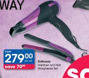 Safeway Hairdryer & Hair Straightener Set-Per Set