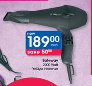 Safeway 2000 Watt Prostyle Hairdryer-Each