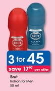 Brut Roll On For Men-3 x 50ml