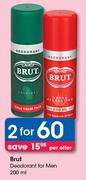 Brut Deodorant For Men-2 x 200ml