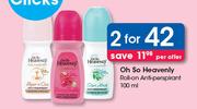 Oh So Heavenly Roll On Anti Perspirant-2 x 100ml