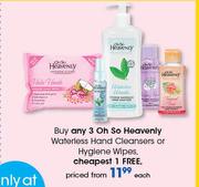 Oh So Heavenly Waterless Hand Cleansers Or Hygiene Wipes-Each