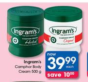 Ingram's Camphor Body Cream-500g Each