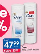 Dove Body Lotion-400ml Each