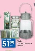 Clicks Candles, Diffusers Or Lanterns-Each