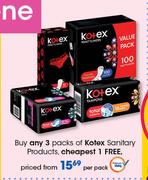 Kotex Sanitary Products-Per Pack