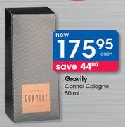Gravity Control Cologne-50ml Each