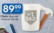 Clicks Mug With Hammer Handle-Each