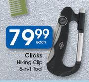 Clicks Hiking Clip 5-In-1 Tool-Each