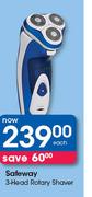 Safeway 3-Head Rotary Shaver-Each