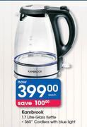 Kambrook 1.7Litre Glass Kettle-Each