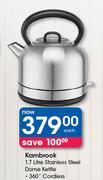 Kambrook 1.7Litre Stainless Steel Dome Kettle-Each