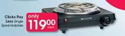 Clicks Pay Less Single Spiral Hot Plate-Each