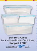 Clicks Lock n Store Plastic Containers-Each
