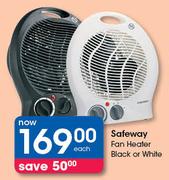 Safeway Fan Heater (Black Or White)-Each