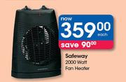 Safeway 2000Watt Fan Heater-Each