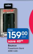 Bounce Powerbank Bank 6000mAh-Each