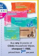 Clicks Household Wipes-Per Pack