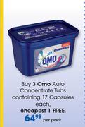 Omo Auto Concentrate Tubs Containing 17 Capsules-Each