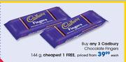Cadbury Chocolate Fingers-144g Each